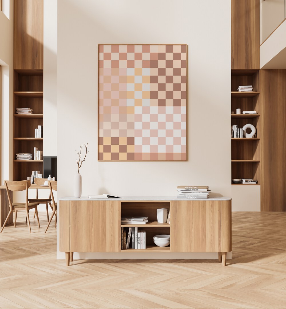 Stunning TILES , GEOMETRIC ART PRINTS by Elena Ristova enhance modern interiors with captivating designs.