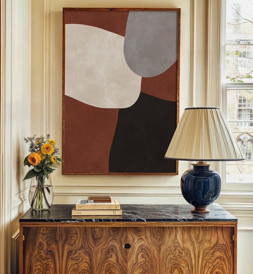 Stunning EXPRESSIONIST V, ABSTRACT PAINTINGS showcasing dynamic shapes and bold colors, perfect for any vibrant space.