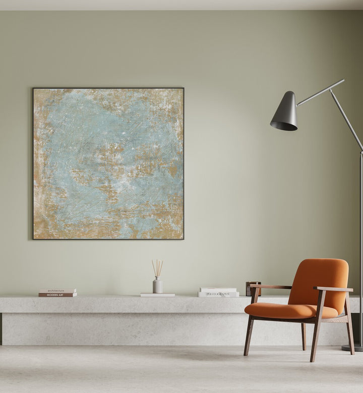 Stunning TEXTURE IV, ABSTRACT PAINTINGS piece enhances interior decor with unique color and texture blend.