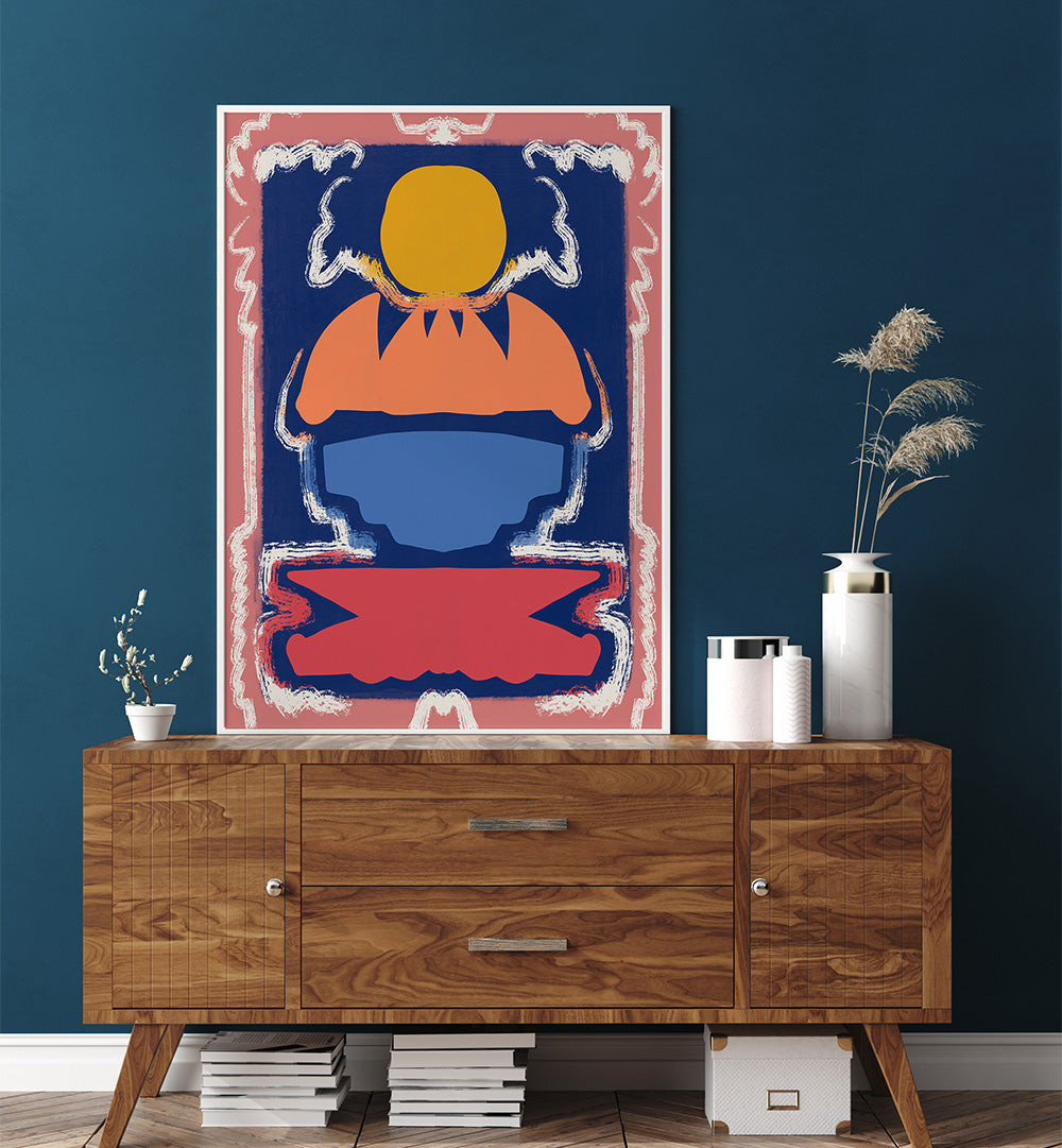 BOLD GEOMETRIC SHAPES AND VIVID COLORS , ABSTRACT PAINTINGS