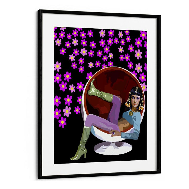 60S GLAM By Lynnda Rakos Pop Art Paintings Pop Art Prints in Black Frame With Mount