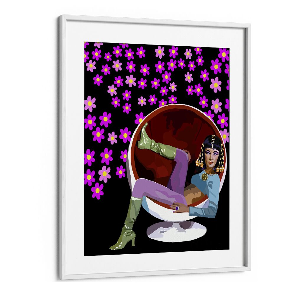 60S GLAM By Lynnda Rakos Pop Art Paintings Pop Art Prints in White Frame With Mount