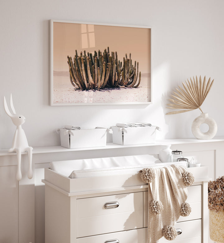 PEACH SKY CACTUS , COWBOY & MODERN AMERICANA PAINTINGS