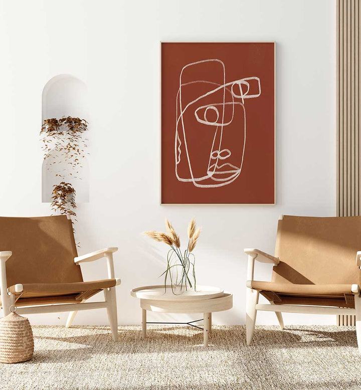 LINE ART TERRACOTTA II , LINE ART PAINTINGS