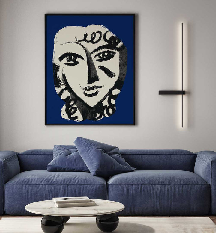 LOVELY GIRL IN BLUE , PORTRAITS & FIGURATIVE ILLUSTRATIONS