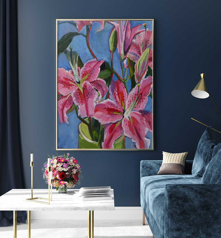 LILIES , FLORAL FLOWER PAINTINGS
