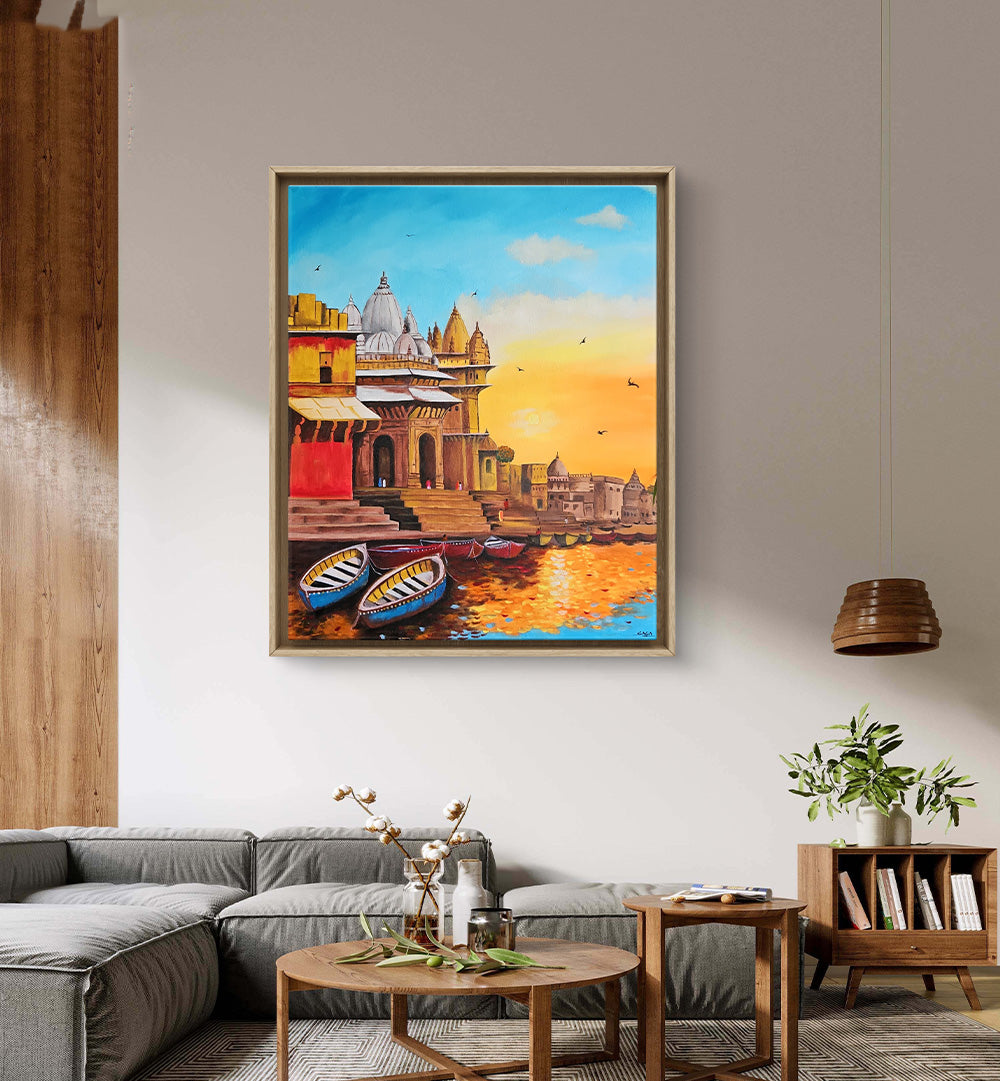 BANARAS GHAT , HANDMADE ARTWORKS