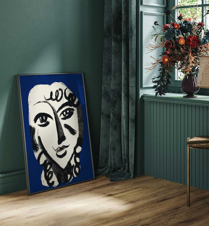 LOVELY GIRL IN BLUE , PORTRAITS & FIGURATIVE ILLUSTRATIONS