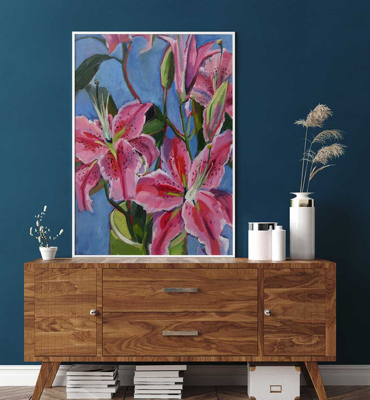 LILIES , FLORAL FLOWER PAINTINGS