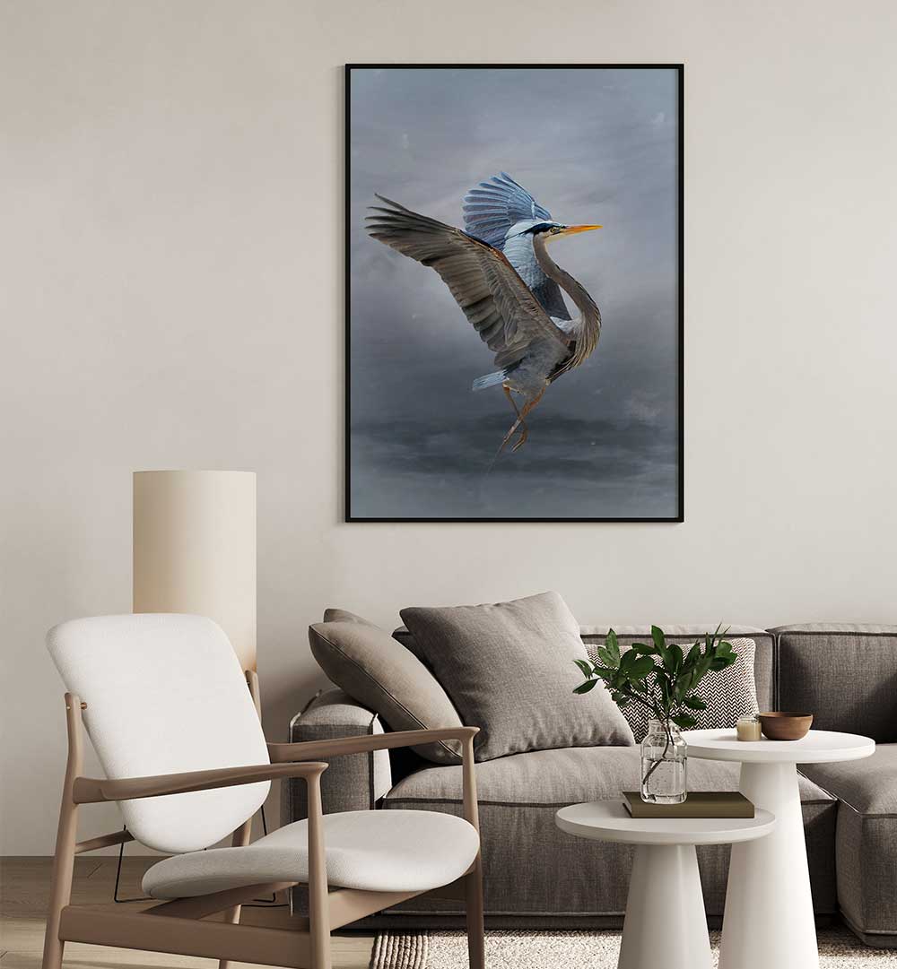 THE GREAT BLUE HERON , PHOTOGRAPHY PRINTS