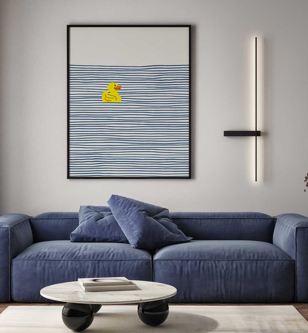 YELLOW DUCK AFLOAT , BEACH PAINTiNGS