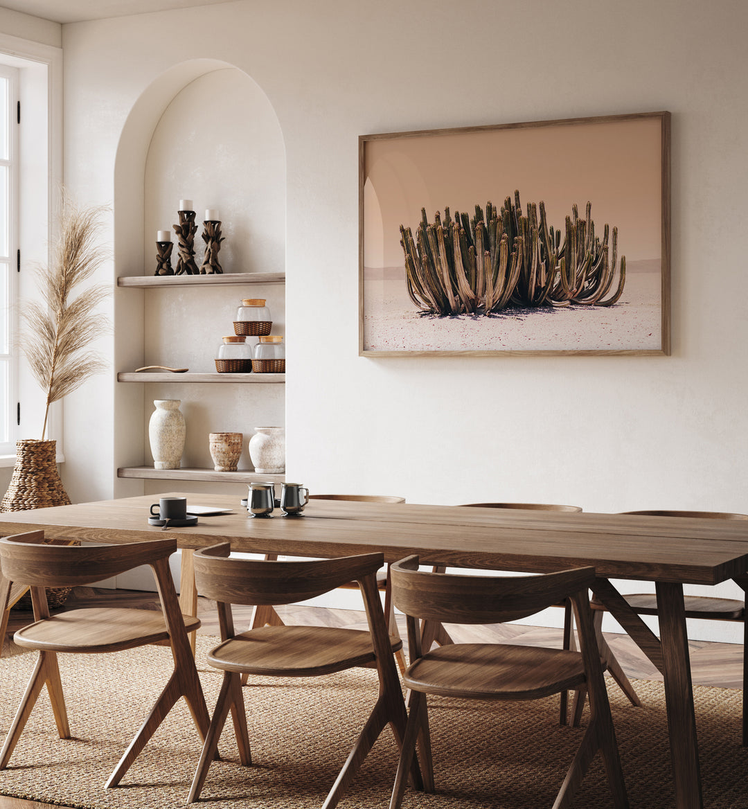 PEACH SKY CACTUS , COWBOY & MODERN AMERICANA PAINTINGS