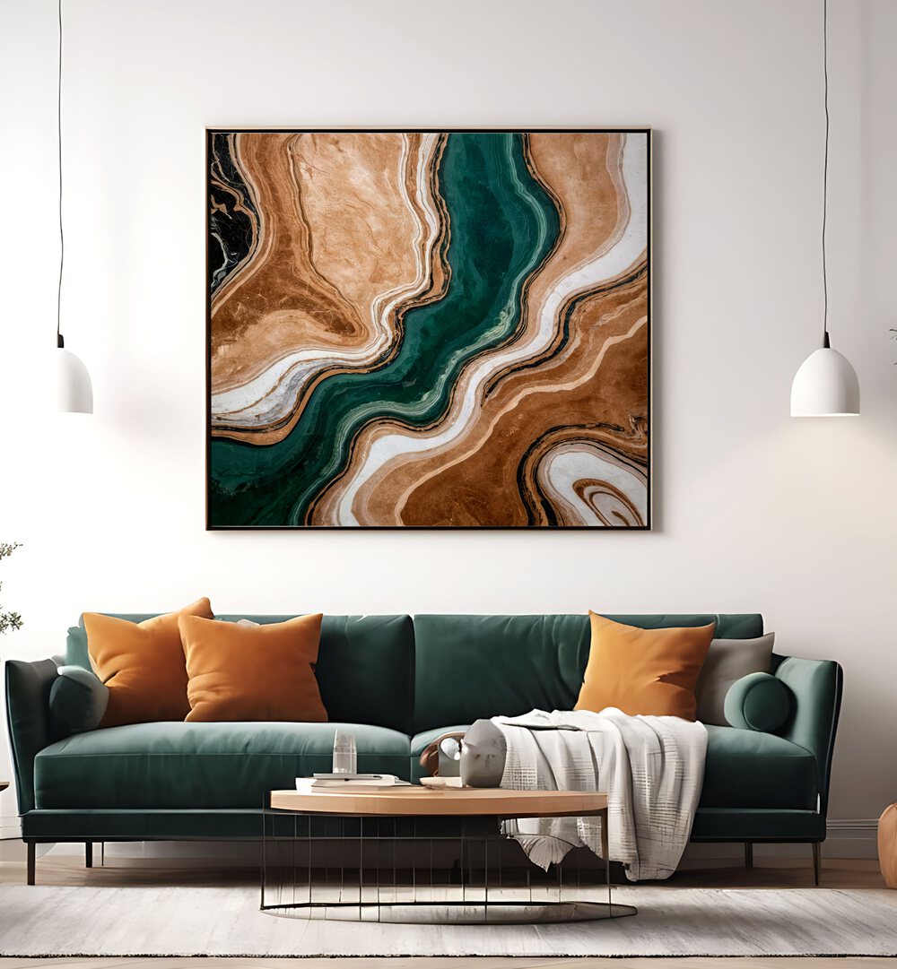 WAVY PATTERNS IN EARTH, ABSTRACT PAINTINGS showcase organic elegance, enhancing any home décor with natural artistry.