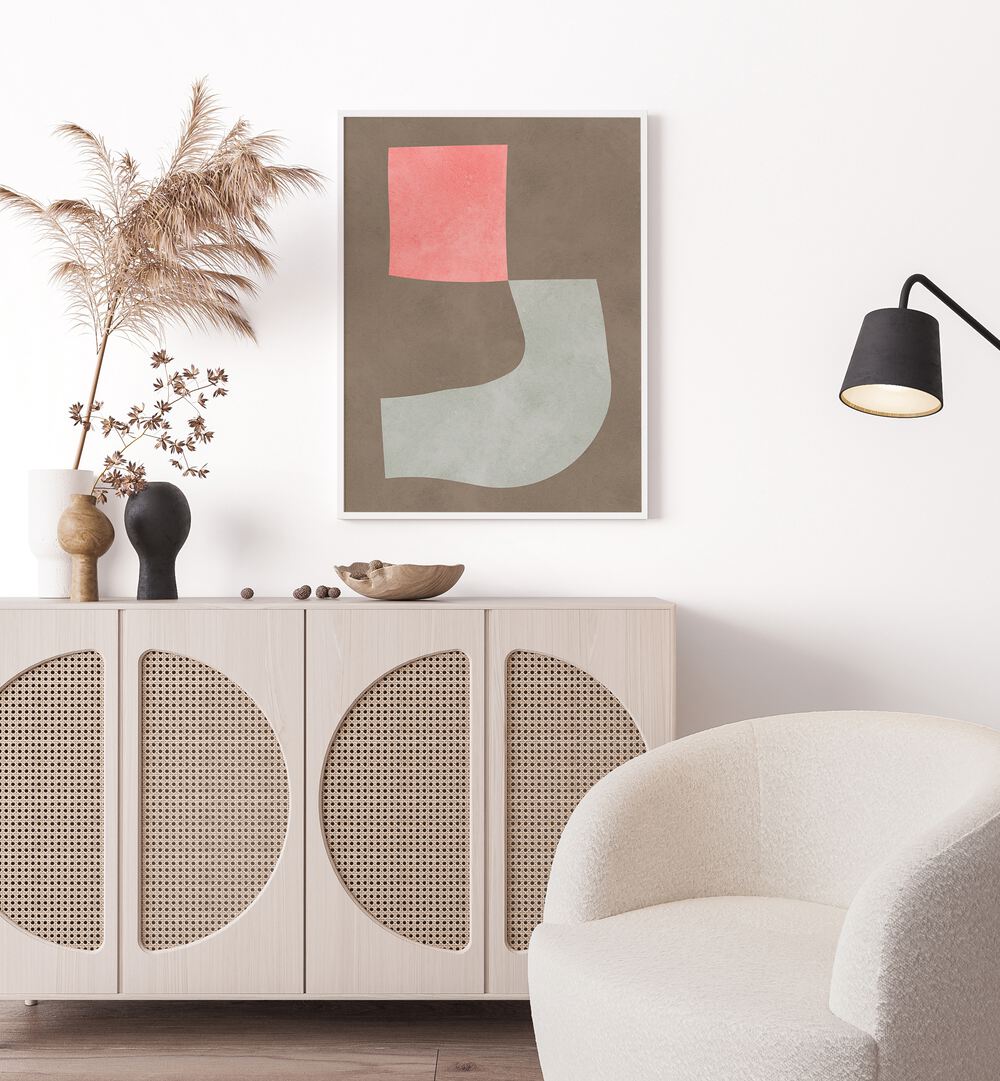 Stylish MODERN SHAPES XI, BOHO ART PAINTINGS enhance contemporary decor with elegance and charm.