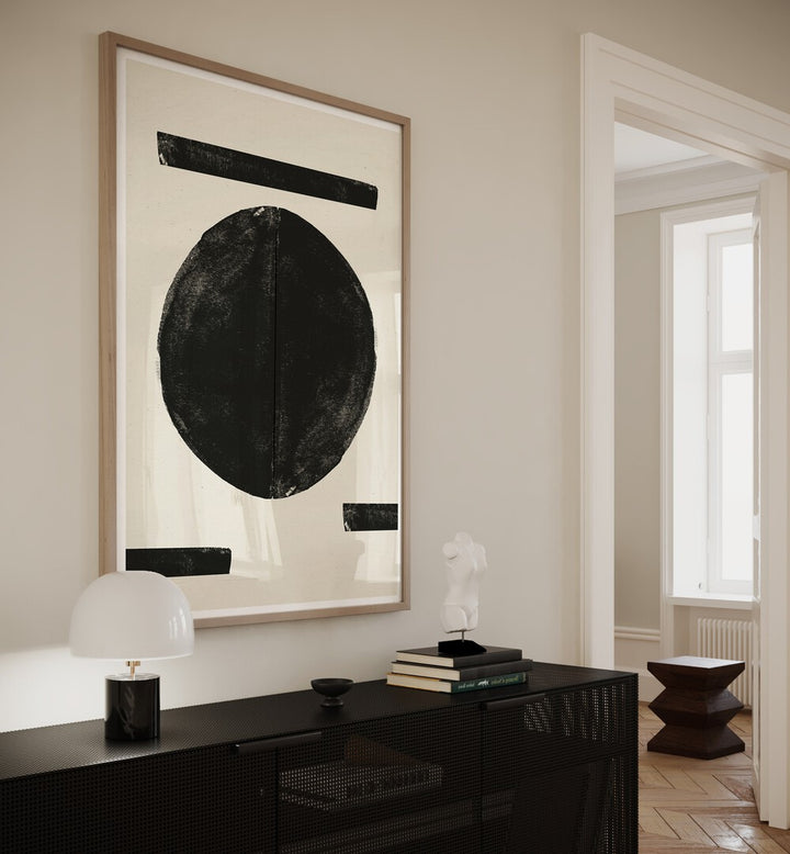 Stylish ZEN NR4 Geometric Art Prints enhancing a modern living space with sophistication and artistic flair.