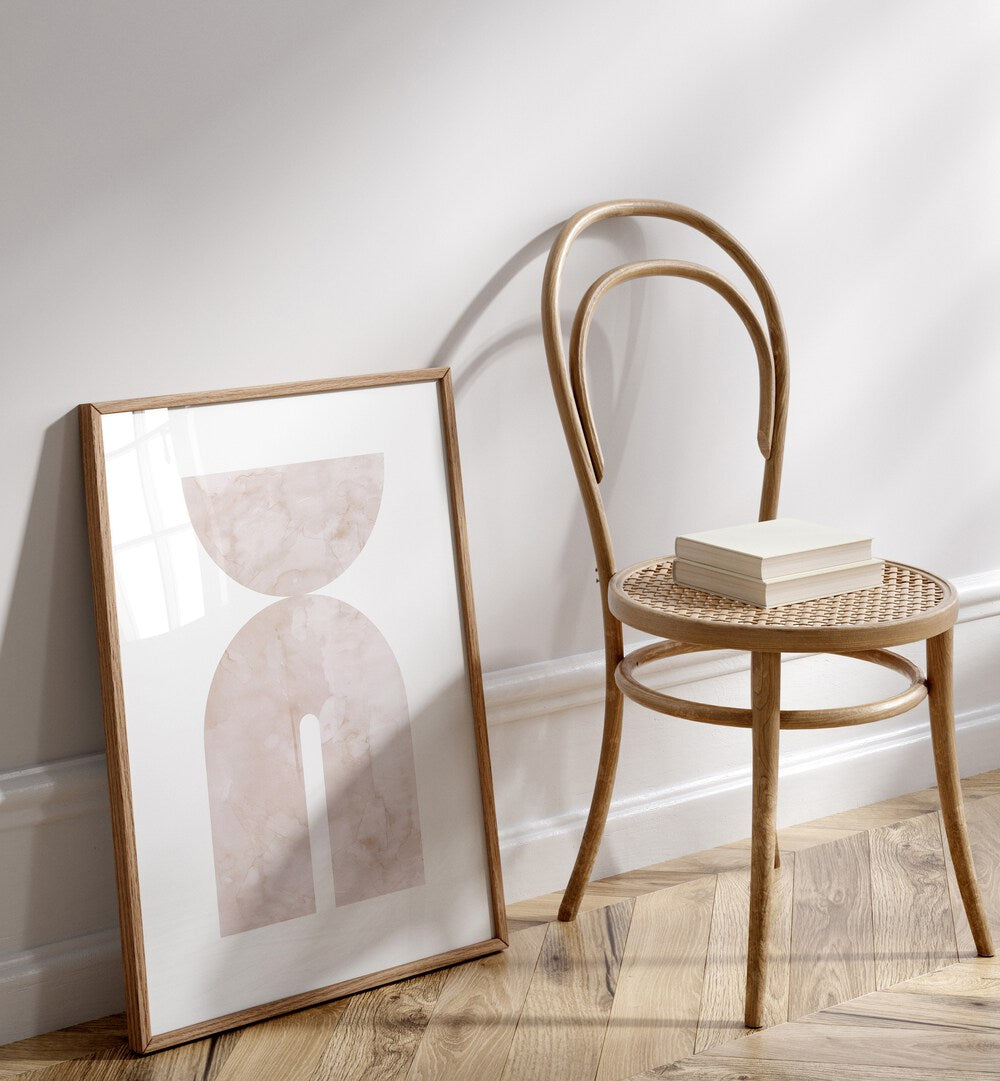 Stylish interior with WATERCOLORS VI, BOHO ART PAINTINGS displayed next to a chair, enhancing creative spaces.