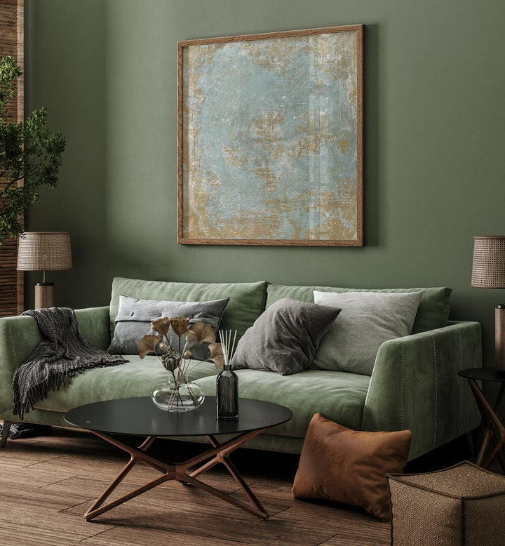 Beautifully enhancing a living room, TEXTURE IV, ABSTRACT PAINTINGS showcase a unique blend of color and texture.
