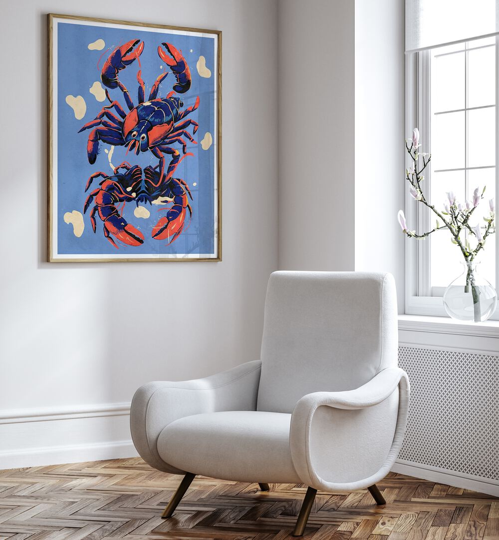 Stylish LOBSTER II, KITCHEN POSTERS enhance your culinary space, inviting gourmet cooking and seafood exploration.