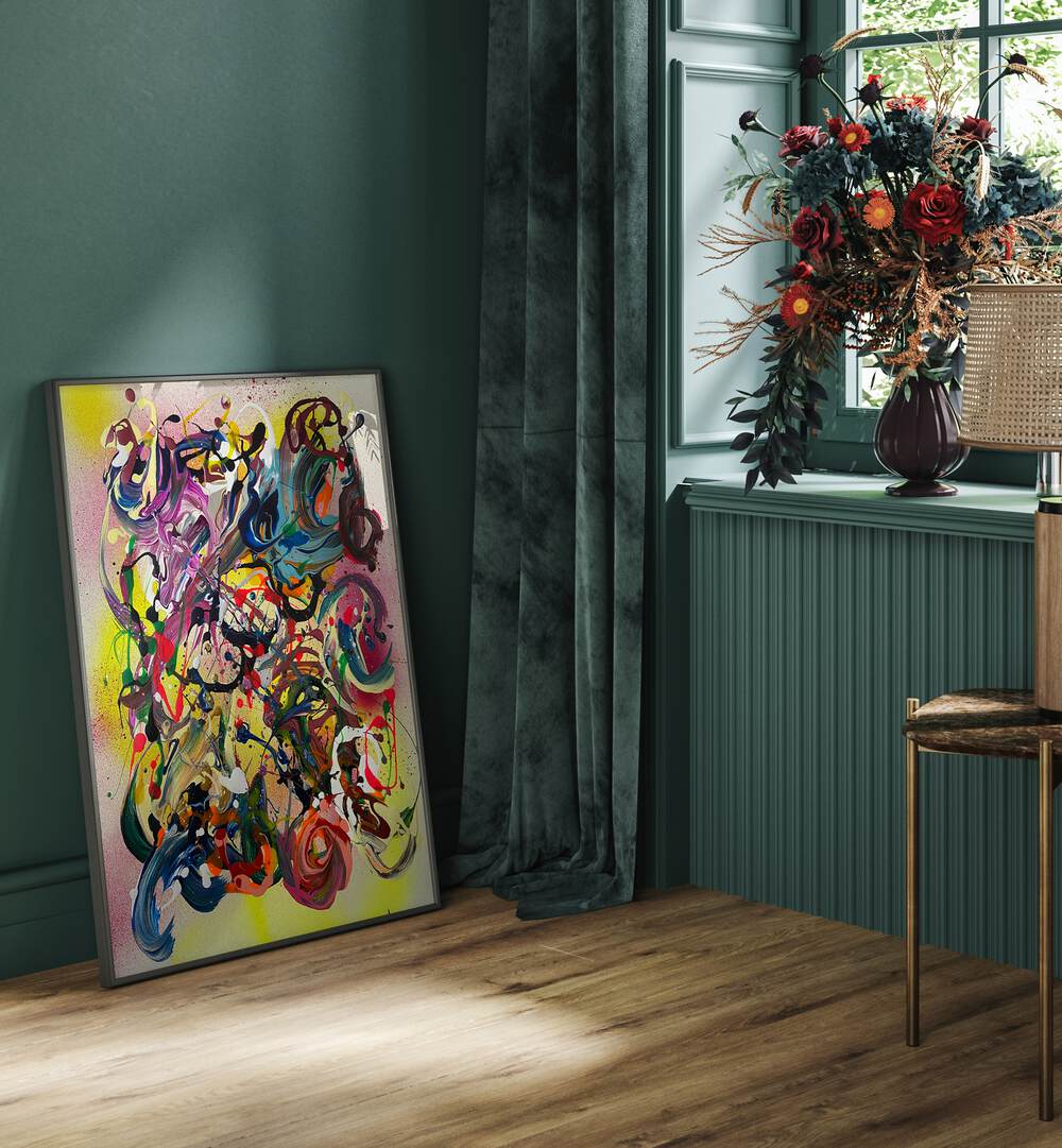 Vibrant CHUGI Abstract Paintings enhance any space with unique design and modern aesthetics, creating captivating environments.