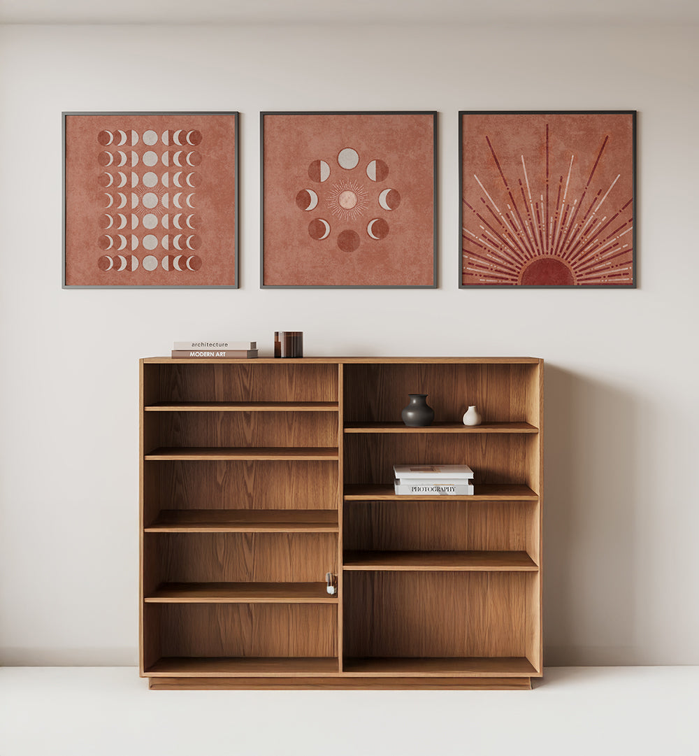 COSMIC DAWN , SET OF 3 PAINTINGS