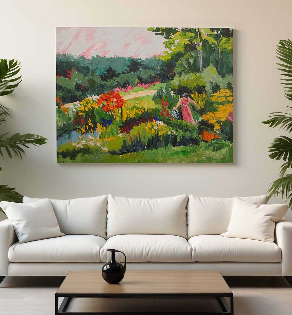 PLANTING A GARDEN , LANDSCAPE PAINTINGS