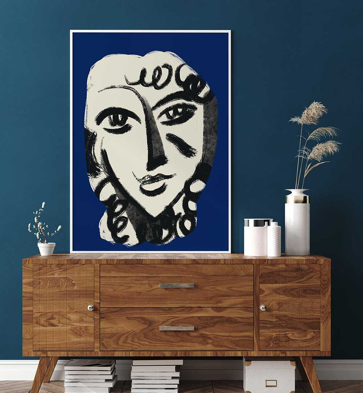 LOVELY GIRL IN BLUE , PORTRAITS & FIGURATIVE ILLUSTRATIONS