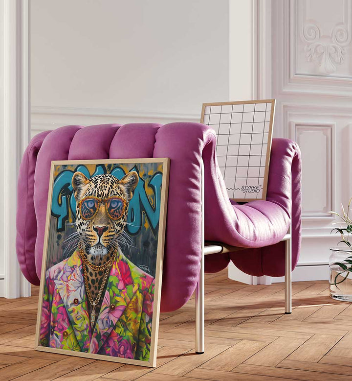 STYLISH LEOPARD , POP ART PAINTINGS