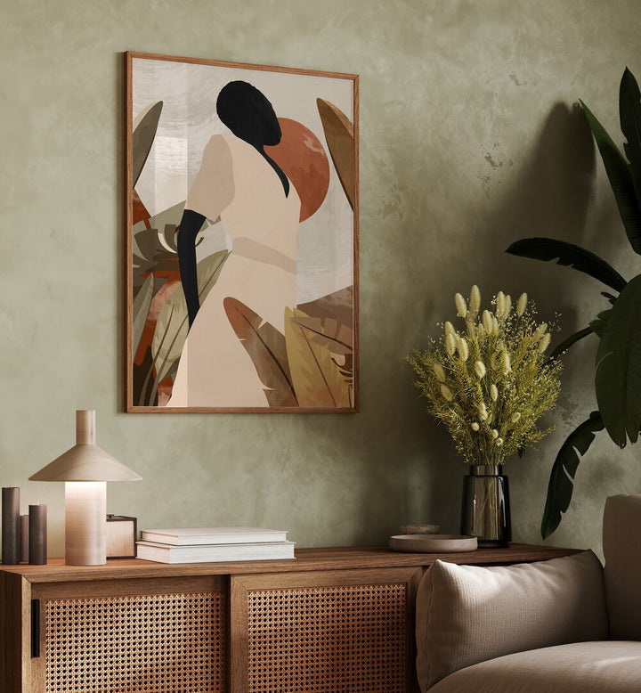 Vibrant TROPICAL GIRL, BOHO ART PAINTINGS enhance any space with artistic boho vibes and stunning abstract design.