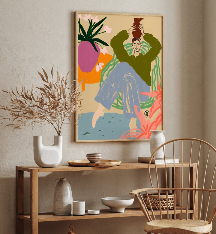 WOMAN WITH A VESSEL , PORTRAITS & FIGURATIVE ILLUSTRATIONS