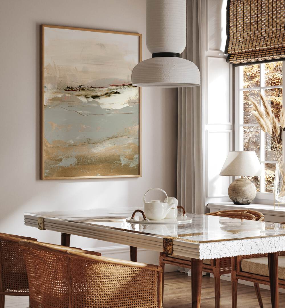 Stylish living space featuring WANDER, ABSTRACT PAINTINGS that elevate home decor with captivating artistry.