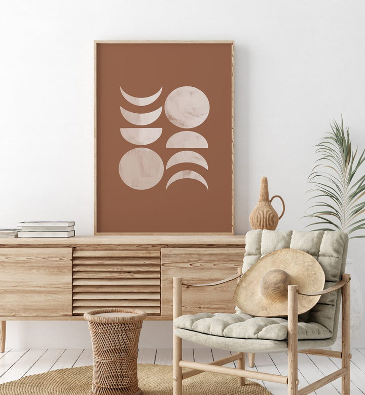 MOON PHASE III , BOHO ART PAINTINGS