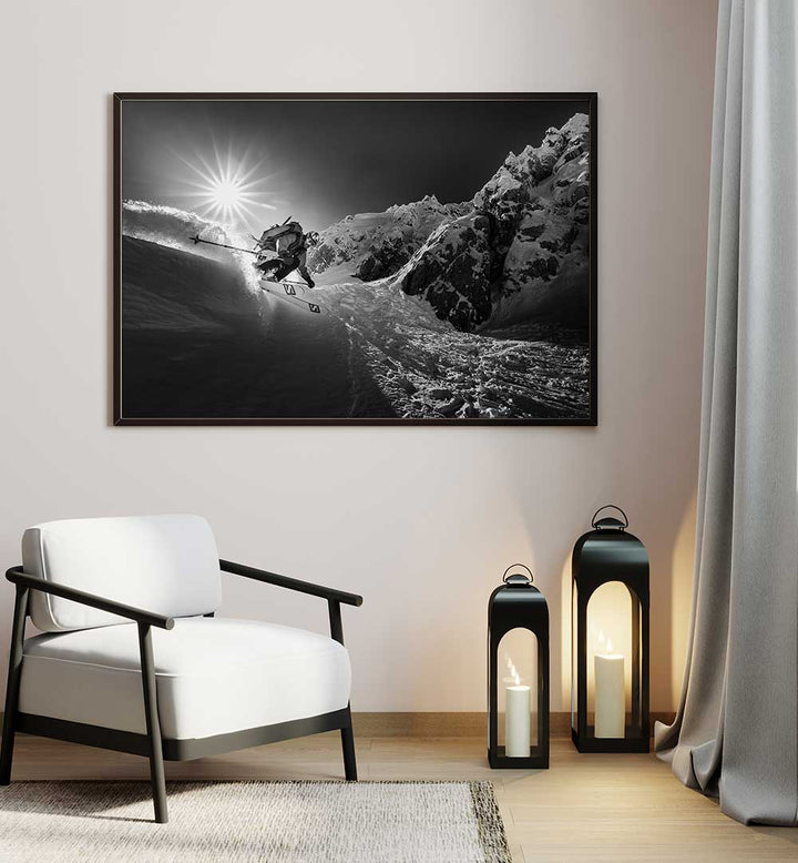 SNOW SPLASH OVER THE EDGE , PHOTOGRAPHY PRINTS