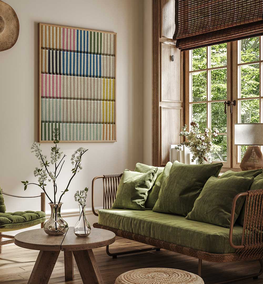 PELCO STRIPE MULTI , GEOMETRIC ART PRINTS
