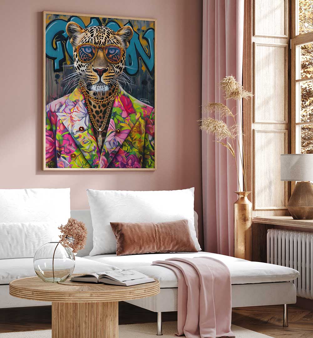 STYLISH LEOPARD , POP ART PAINTINGS