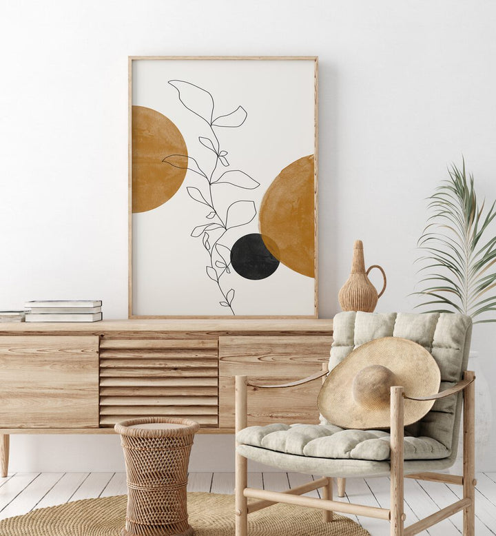 LINE ART FLOWERS , BOHO ART PAINTINGS