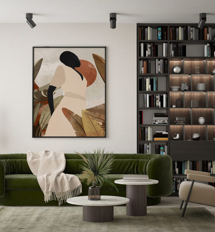 Vibrant Tropical Girl, Boho Art Paintings enhance your living space with artistic boho vibes and stunning colors.