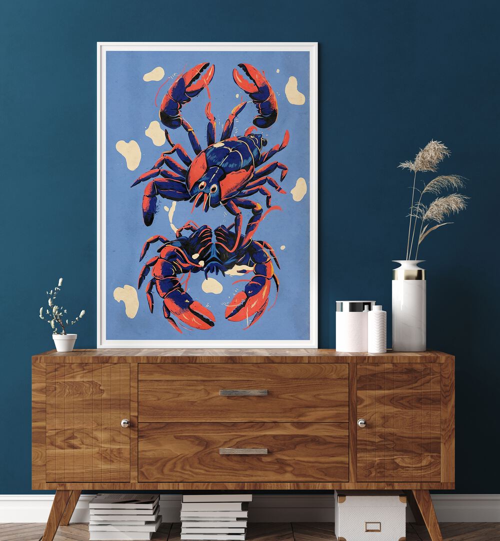 Enhance your kitchen with LOBSTER II, KITCHEN POSTERS, showcasing vibrant seafood art perfect for culinary spaces.