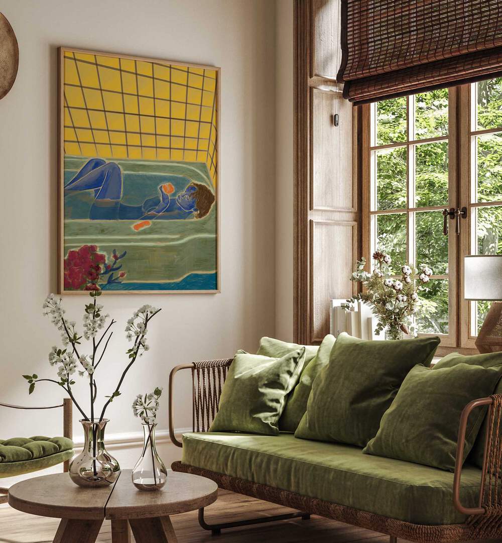 Elegant interior featuring THE ROSE, PORTRAITS & FIGURATIVE ILLUSTRATIONS, enhancing artful home decor.
