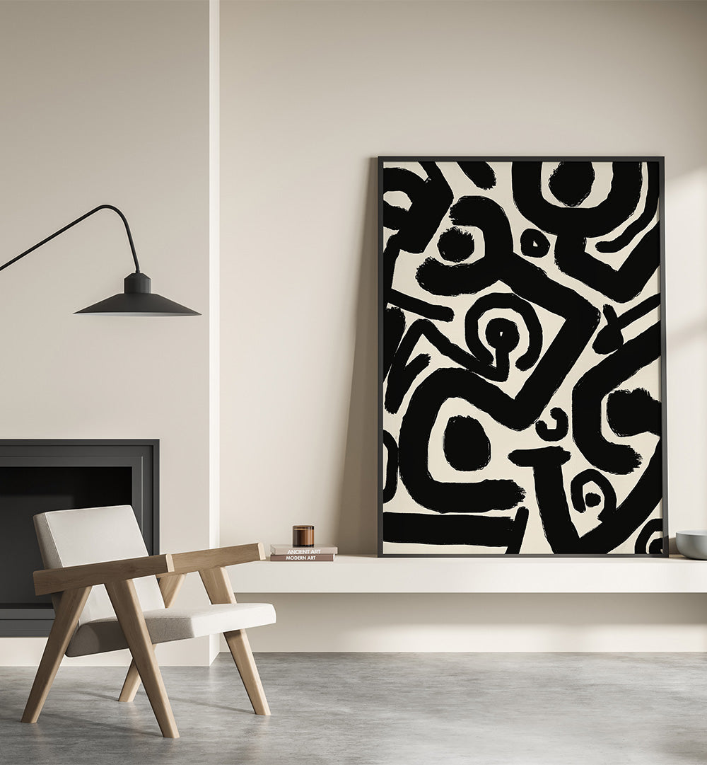 DYNAMIC PATTERN OF BOLD SWIRLS , ABSTRACT PAINTINGS