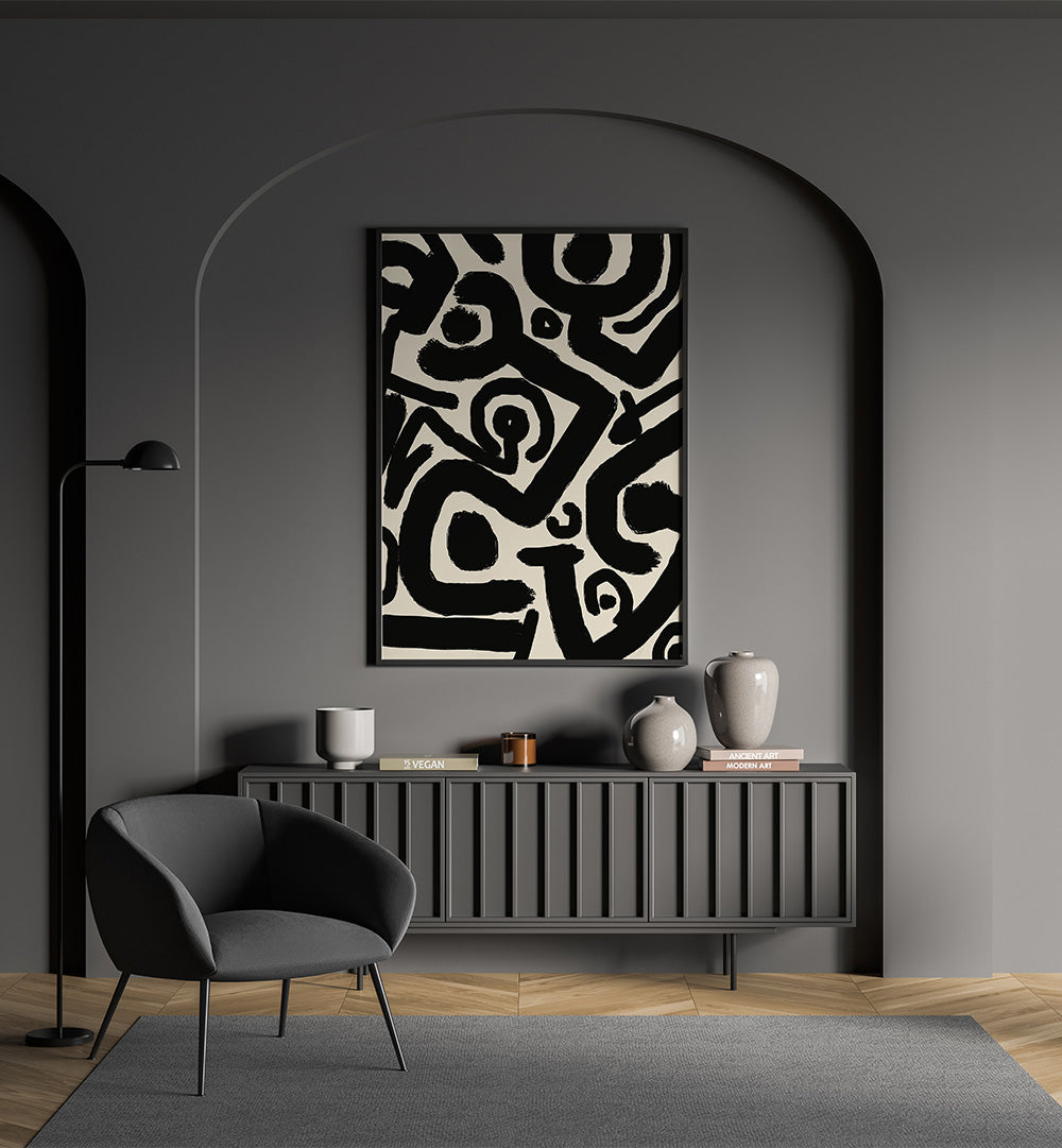 DYNAMIC PATTERN OF BOLD SWIRLS , ABSTRACT PAINTINGS