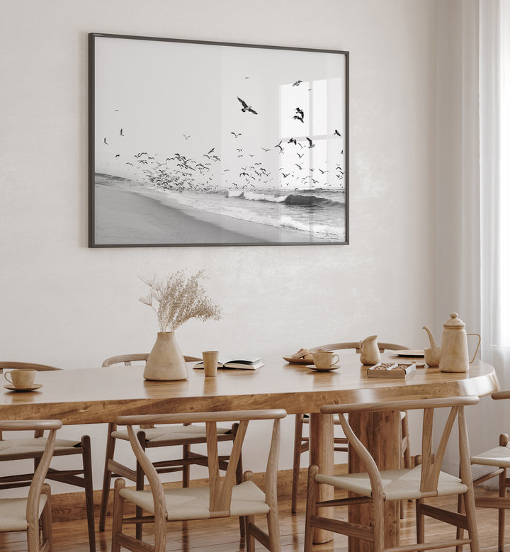 Transform your space with SEASCAPE BW, BEACH PAINTINGS, showcasing serene coastal beauty in modern décor.