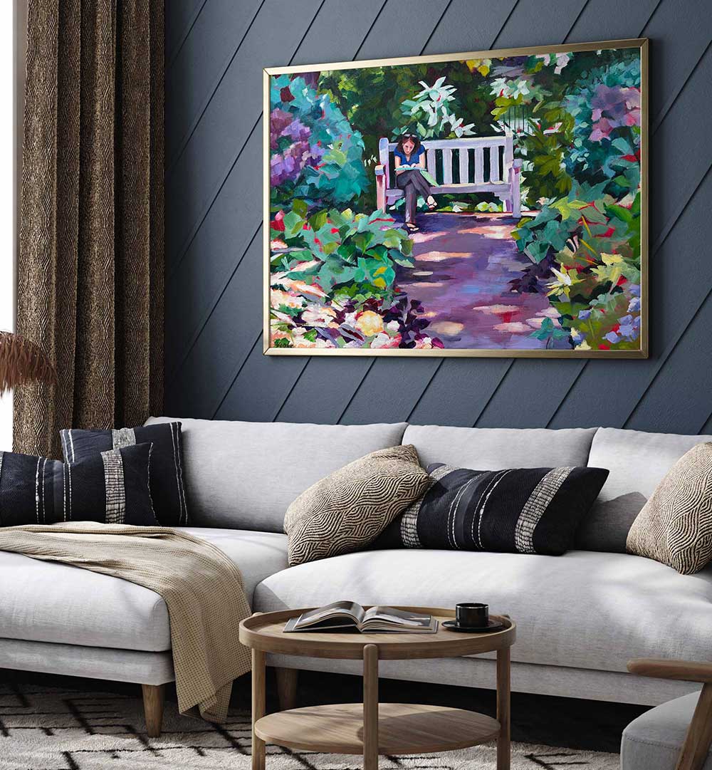 PRINCETON GARDEN , LANDSCAPE PAINTINGS