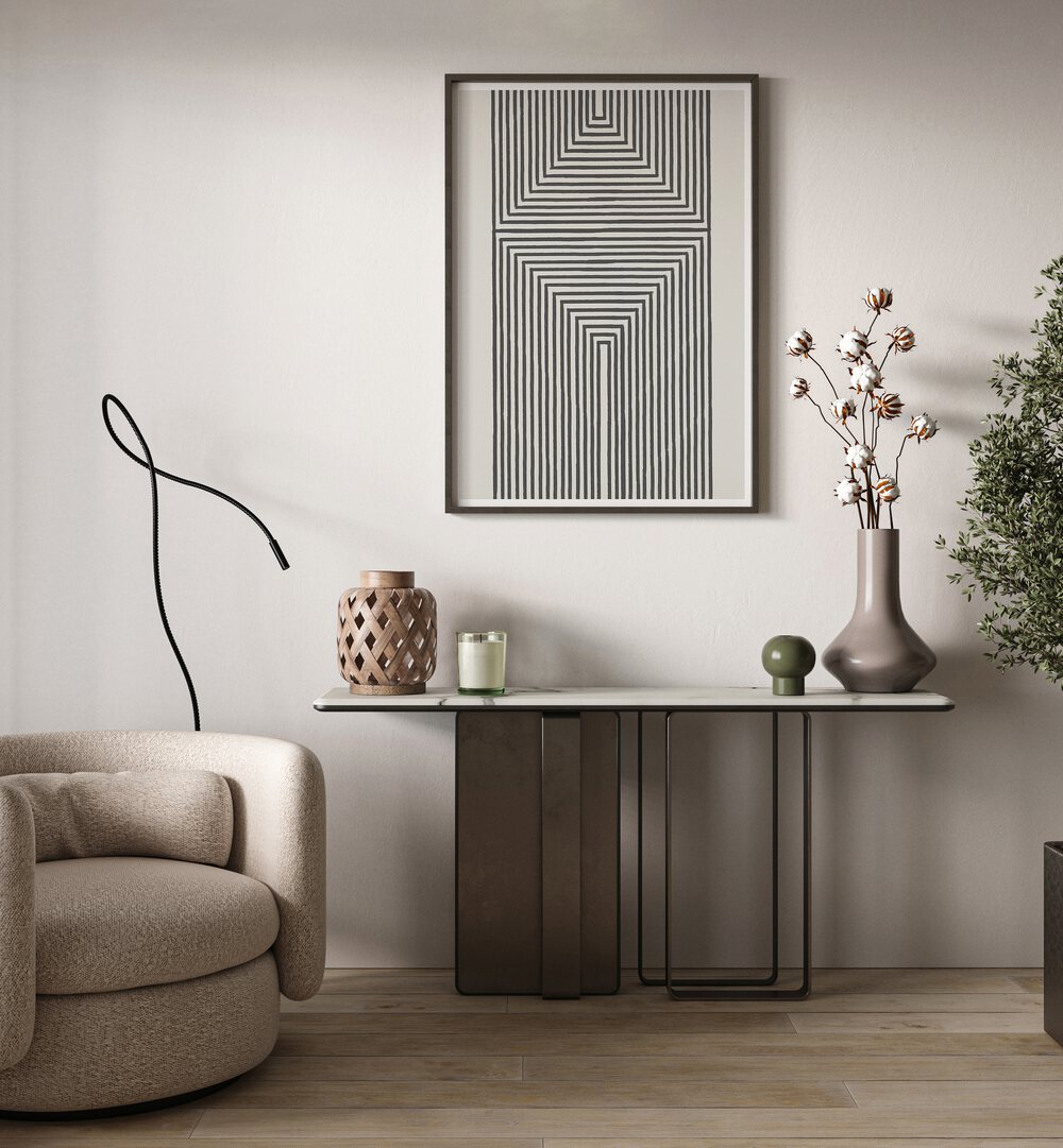 Stylish living space featuring MEXICAN PATTERN, GEOMETRIC ART PRINTS that enhance modern decor with elegance.