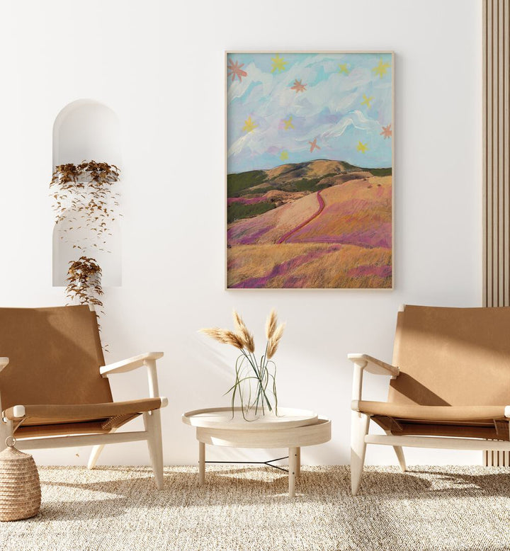 Bright and colorful SUNNY DAY IN TEXAS RANCH, LANDSCAPE PAINTINGS by Eleanor Baker, perfect for your home decor.