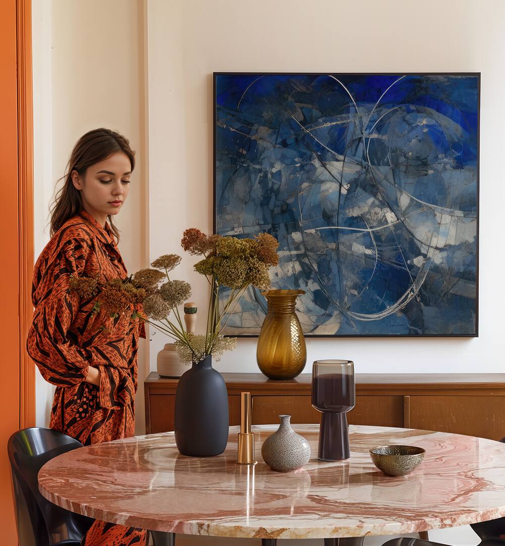 Elegant setting featuring WHIRLWIND OF DREAM, ABSTRACT PAINTINGS, enhancing inspiration and artistry in your space.