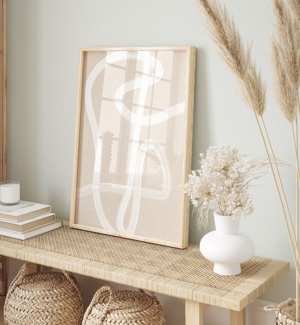 Elevate your space with WHITE BRUSH STROKE II, ABSTRACT PAINTINGS by Elena Ristova, showcasing elegant artistry.