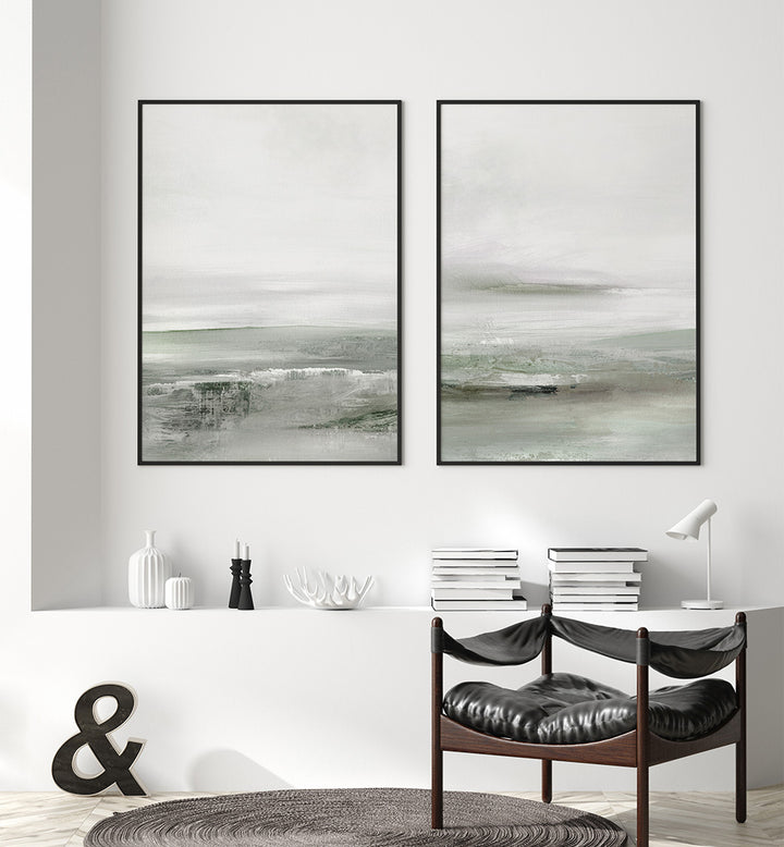 LIGHT DAWN SET , SET OF 2 PAINTINGS