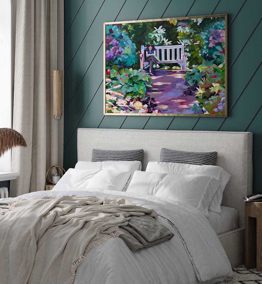 PRINCETON GARDEN , LANDSCAPE PAINTINGS
