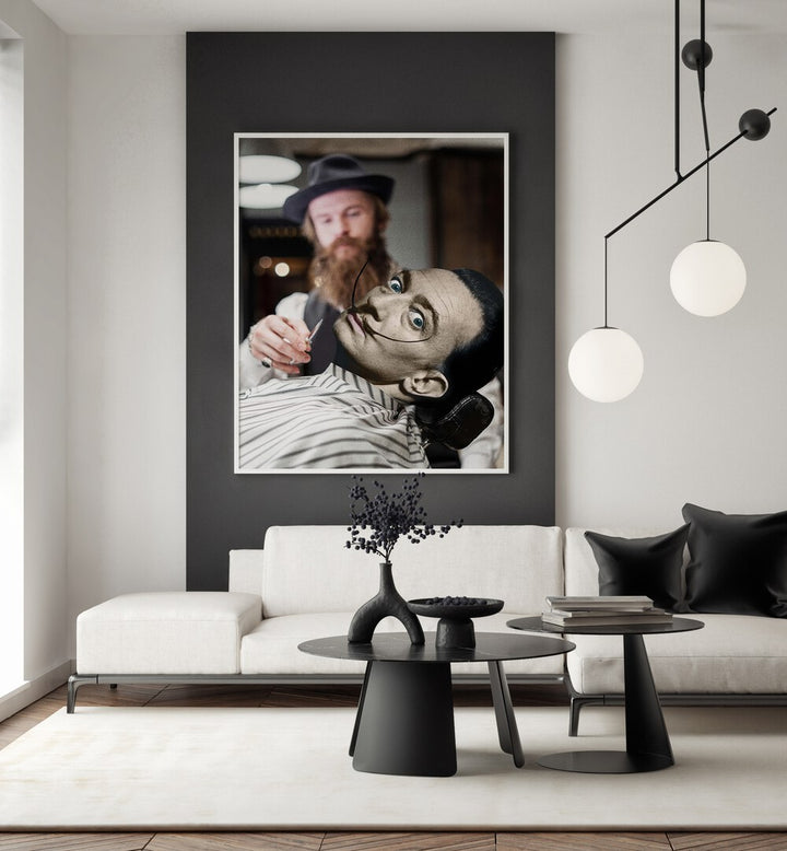 Whimsical MY MOUSTACHE, ALTERED ART PRINTS by Dikhotomy adds unique charm to any space, sparking conversation.