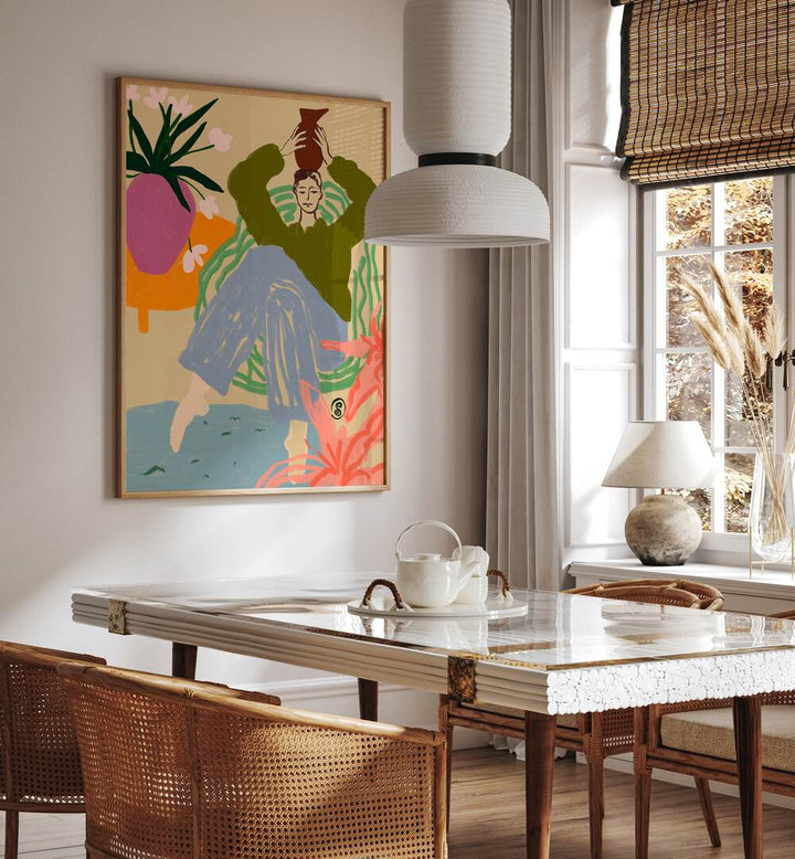 WOMAN WITH A VESSEL , PORTRAITS & FIGURATIVE ILLUSTRATIONS